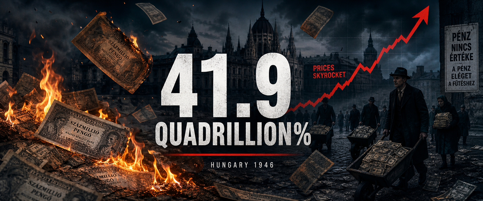 Hungary 1946: When Money Became Worthless Every 15 Hours — The 41.9 Quadrillion% Inflation That Broke Reality