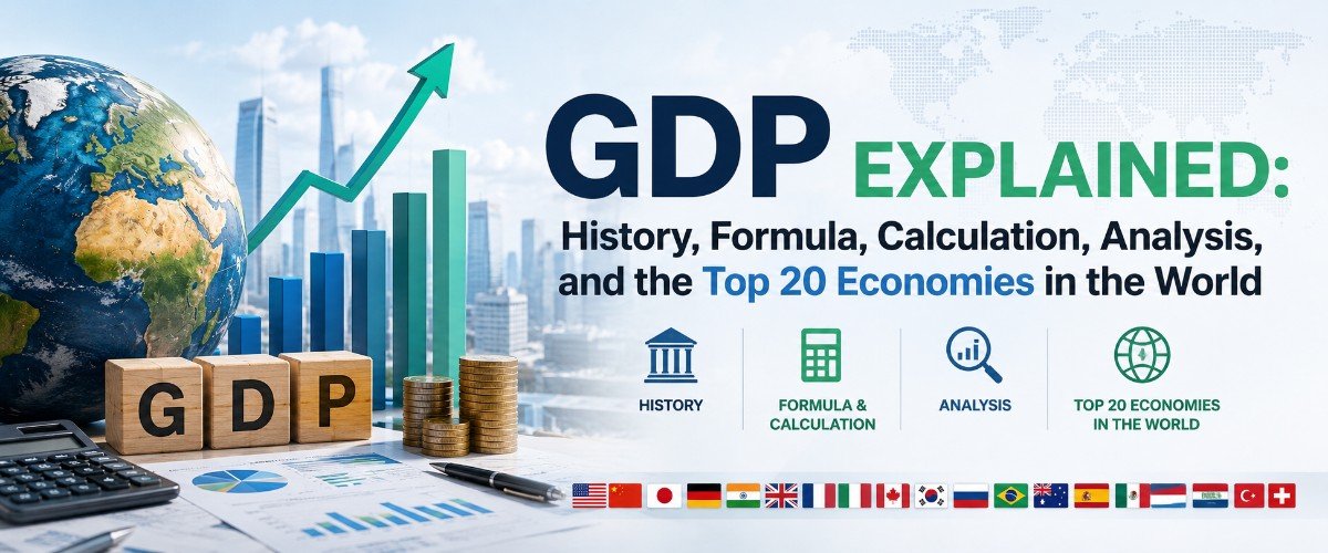 GDP Explained: History, Formula, Calculation, Analysis, and the Top 20 Economies in the World