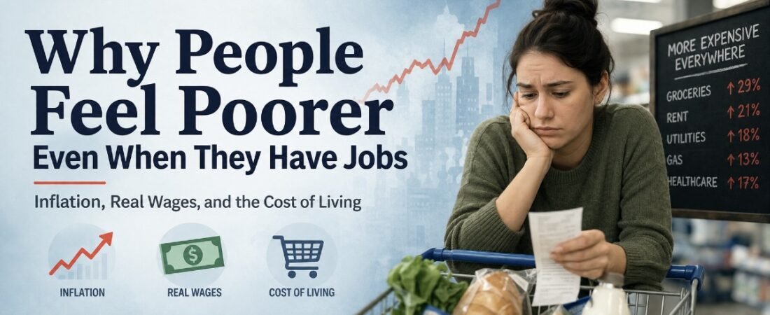 Why People Feel Poorer Even When They Have Jobs: Inflation, Real Wages, and the Cost of Living