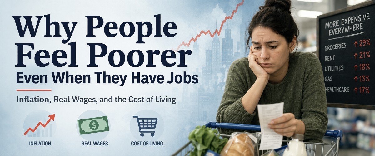 Why People Feel Poorer Even When They Have Jobs: Inflation, Real Wages, and the Cost of Living